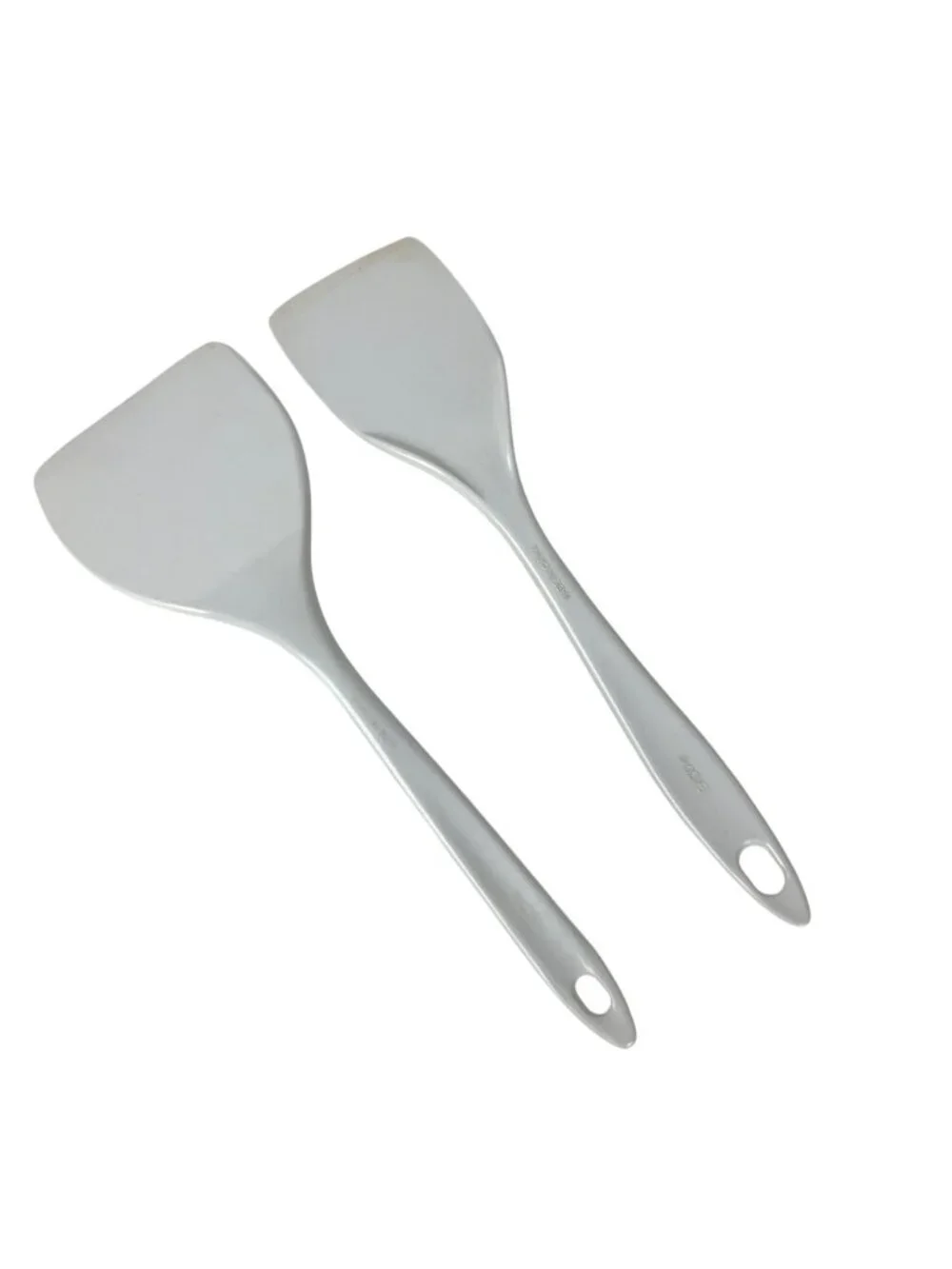 Ekco Melamine Spatula Turner Set Of 2 White Lightweight Durable Kitchen Utensils